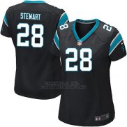 Camiseta Carolina Panthers Stewart Negro Nike Game NFL Mujer