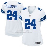 Camiseta Dallas Cowboys Claiborne Blanco Nike Game NFL Mujer