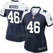 Camiseta Dallas Cowboys Morris Negro Blanco Nike Game NFL Mujer