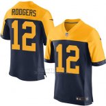 Camiseta Green Bay Packers Rodgers Profundo Azul y Amarillo Nike Elite NFL Hombre