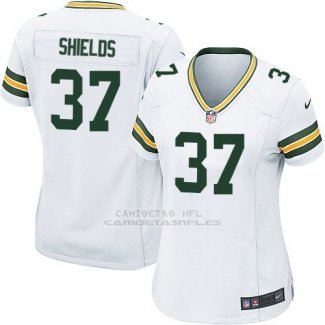 Camiseta Green Bay Packers Shields Blanco Nike Game NFL Mujer