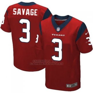 Camiseta Houston Texans Savage Rojo Nike Elite NFL Hombre