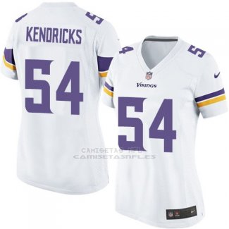 Camiseta Minnesota Vikings Kendricks Blanco Nike Game NFL Mujer