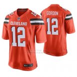 Camiseta NFL Game Hombre Cleveland Browns Josh Gordon Naranja Alternate