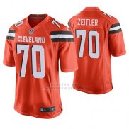 Camiseta NFL Game Hombre Cleveland Browns Kevin Zeitler Naranja Alternate