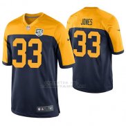 Camiseta NFL Game Hombre Green Bay Packers Aaron Jones Azul 100th Anniversary Alternate