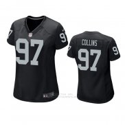 Camiseta NFL Game Mujer Las Vegas Raiders Maliek Collins Negro