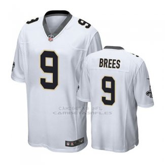 Camiseta NFL Hombre Saints Drew Brees Blanco Game