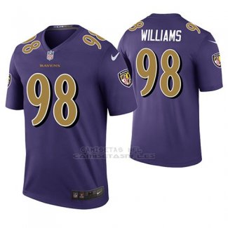 Camiseta NFL Legend Hombre Baltimore Ravens Brandon Williams Violeta Color Rush