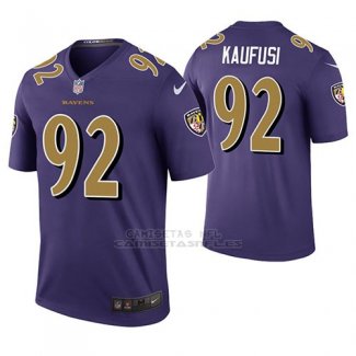 Camiseta NFL Legend Hombre Baltimore Ravens Bronson Kaufusi Violeta Color Rush