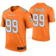 Camiseta NFL Legend Hombre Miami Dolphins Jason Taylor Naranja Color Rush