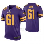 Camiseta NFL Legend Hombre Minnesota Vikings Brett Jones Violeta Color Rush