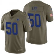 Camiseta NFL Limited Hombre Dallas Cowboys 50 Sean Lee 2017 Salute To Service Verde