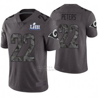 Camiseta NFL Limited Hombre Los Angeles Rams Marcus Peters Gris Super Bowl LIII