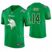 Camiseta NFL Limited Hombre Minnesota Vikings Stefon Diggs St. Patrick's Day Verde
