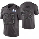 Camiseta NFL Limited Hombre New England Patriots Patrick Chung Gris Super Bowl LIII