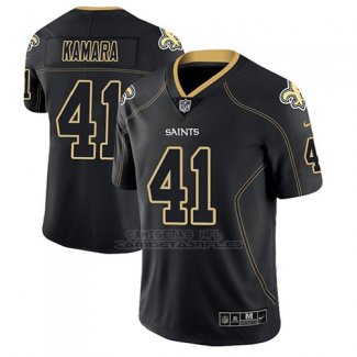 Camiseta NFL Limited Hombre New Orleans Saints Alvin Kamara Saints Negro Color Rush 2018 Lights Out