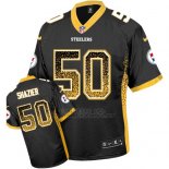 Camiseta NFL Limited Hombre Pittsburgh Steelers 50 Ryan Shazier Negro Stitched Drift Fashion