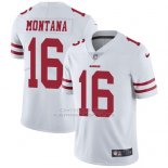 Camiseta NFL Limited Hombre San Francisco 49ers 16 Joe Montana Blanco Stitched Vapor Untouchable