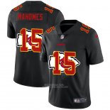 Camiseta NFL Limited Kansas City Chiefs Mahomes Logo Dual Overlap Negro