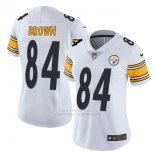 Camiseta NFL Limited Mujer Pittsburgh Steelers 84 Brown Blanco