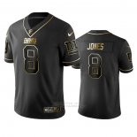 Camiseta NFL Limited New York Giants Daniel Jones Golden Edition Negro