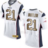 Camiseta New England Patriots Butler Blanco Nike Gold Elite NFL Hombre