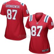 Camiseta New England Patriots Gronkowski Rojo Nike Game NFL Mujer