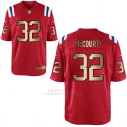 Camiseta New England Patriots Mccourty Rojo Nike Gold Game NFL Hombre