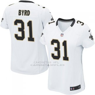 Camiseta New Orleans Saints Byrd Blanco Nike Game NFL Mujer