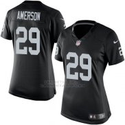 Camiseta Oakland Raiders Amerson Negro Nike Game NFL Mujer