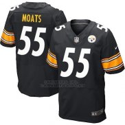 Camiseta Pittsburgh Steelers Moats Negro Nike Elite NFL Hombre