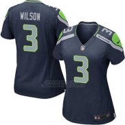 Camiseta Seattle Seahawks Wilson Azul Oscuro Nike Game NFL Mujer