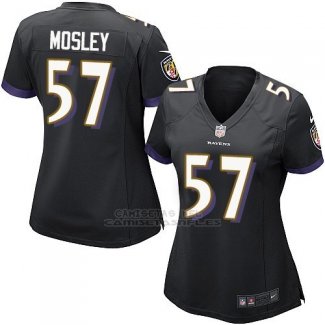 Camiseta Baltimore Ravens Mosley Negro Nike Game NFL Mujer