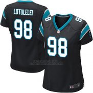 Camiseta Carolina Panthers Lotulelei Negro Nike Game NFL Mujer
