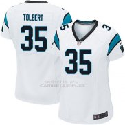 Camiseta Carolina Panthers Tolbert Blanco Nike Game NFL Mujer