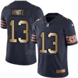 Camiseta Chicago Bears White Profundo Azul Nike Gold Legend NFL Hombre