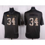 Camiseta Cleveland Browns Crowell Apagado Gris Nike Anthracite Salute To Service NFL Hombre