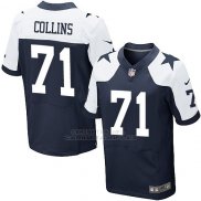 Camiseta Dallas Cowboys Collins Profundo Azul y Blanco Nike Elite NFL Hombre