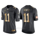 Camiseta Dallas Cowboys Wentz Negro 2016 Nike Gold Anthracite Salute To Service NFL Hombre
