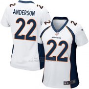 Camiseta Denver Broncos Anderson Blanco Nike Game NFL Mujer