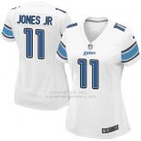 Camiseta Detroit Lions Jones Jr Blanco Nike Game NFL Mujer