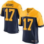 Camiseta Green Bay Packers Adams Profundo Azul y Amarillo Nike Elite NFL Hombre