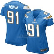 Camiseta Los Angeles Chargers Mebane Azul Nike Game NFL Mujer