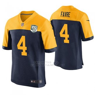 Camiseta NFL Elite Hombre Green Bay Packers Brett Favre 100th Anniversary Azul