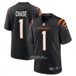 Camiseta NFL Game Cincinnati Bengals Ja'marr Chase Negro