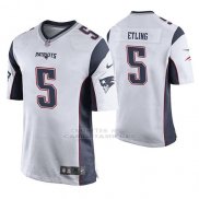 Camiseta NFL Game Hombre New England Patriots Danny Etling Blanco