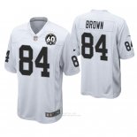 Camiseta NFL Game Hombre Oakland Raiders Antonio Brown 60th Aniversario Blanco