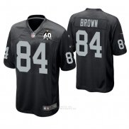 Camiseta NFL Game Hombre Oakland Raiders Antonio Brown 60th Aniversario Negro