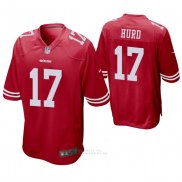 Camiseta NFL Game Hombre San Francisco 49ers Jalen Hurd Rojo